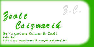 zsolt csizmarik business card